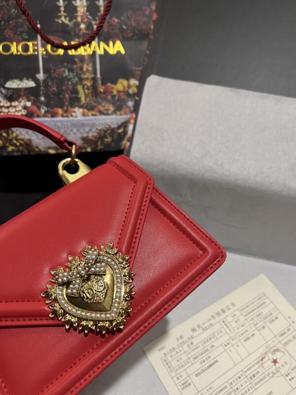 Dolce & Gabbana Small Devotion Bag In Plain Red For Women 7.5in/19cm DG BB6711AV89387124