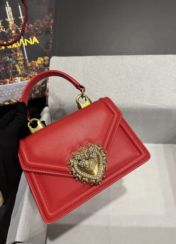 Dolce & Gabbana Small Devotion Bag In Plain Red For Women 7.5in/19cm DG BB6711AV89387124
