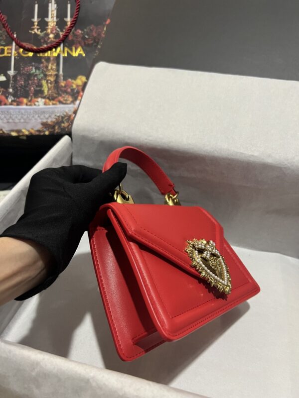 Dolce & Gabbana Small Devotion Bag In Plain Red For Women 7.5in/19cm DG BB6711AV89387124
