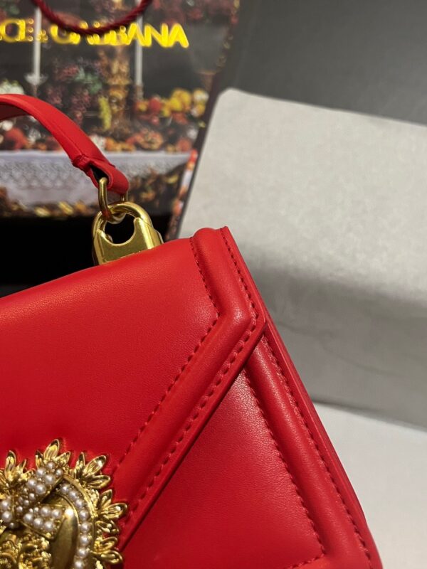 Dolce & Gabbana Small Devotion Bag In Plain Red For Women 7.5in/19cm DG BB6711AV89387124