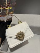 Dolce & Gabbana Small Devotion Bag In Plain White For Women 7.5in/19cm DG BB6711AV89380002