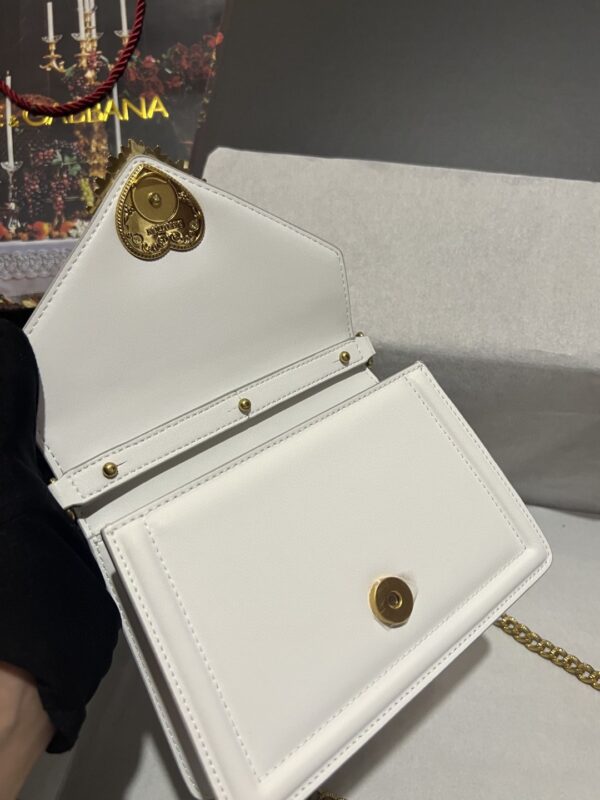 Dolce & Gabbana Small Devotion Bag In Plain White For Women 7.5in/19cm DG BB6711AV89380002