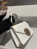 Dolce & Gabbana Small Devotion Bag In Plain White For Women 7.5in/19cm DG BB6711AV89380002