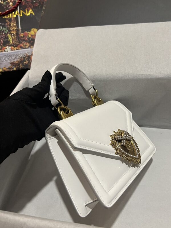 Dolce & Gabbana Small Devotion Bag In Plain White For Women 7.5in/19cm DG BB6711AV89380002