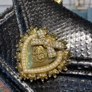 Dolce & Gabbana Small Devotion Bag In Printed Solid Pattern Black For Women 7.5in/19cm DG