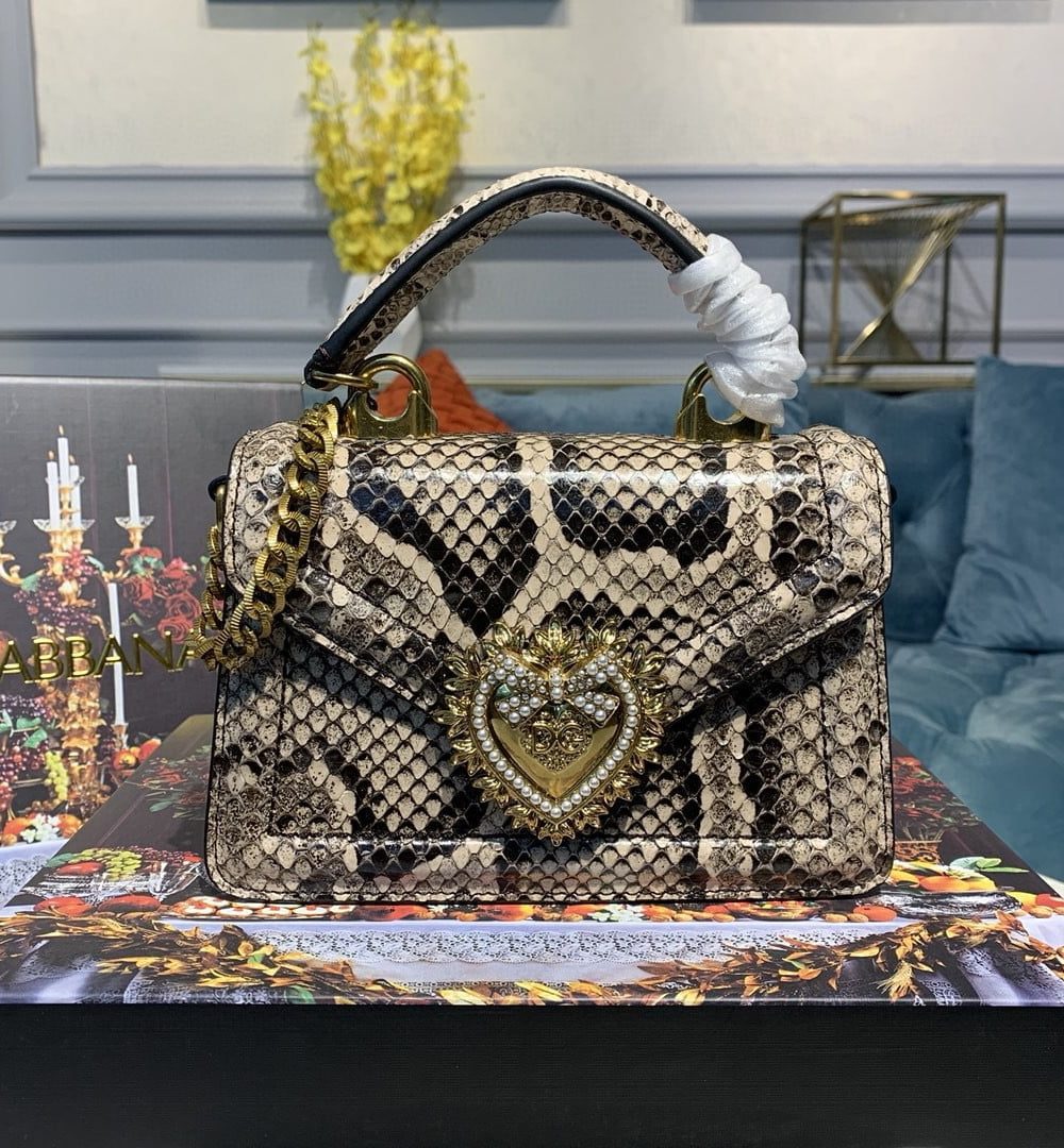 Dolce & Gabbana Small Devotion Bag In Printed Solid Pattern Muticolour For Women 7.5in/19cm DG