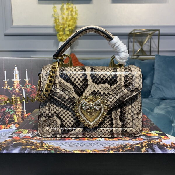 Dolce & Gabbana Small Devotion Bag In Printed Solid Pattern Muticolour For Women 7.5in/19cm DG