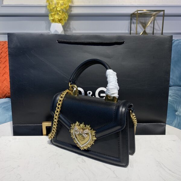 Dolce & Gabbana Small Devotion Bag Black For Women 7.5in/19cm DG BB6711AV89380999