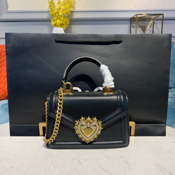 Dolce & Gabbana Small Devotion Bag Black For Women 7.5in/19cm DG BB6711AV89380999
