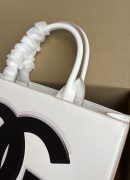 Dolce & Gabbana Small DG Daily Shopper With DG Logo Print White For Women 14.6in/37cm DG