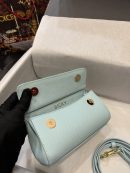 Dolce & Gabbana Small Sicily Bag In Dauphine Azure For Women 7.5in/19cm DG
