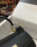 Dolce & Gabbana Small Sicily Bag In Dauphine Black For Women 7.5in/19cm DG BB7116A100180999