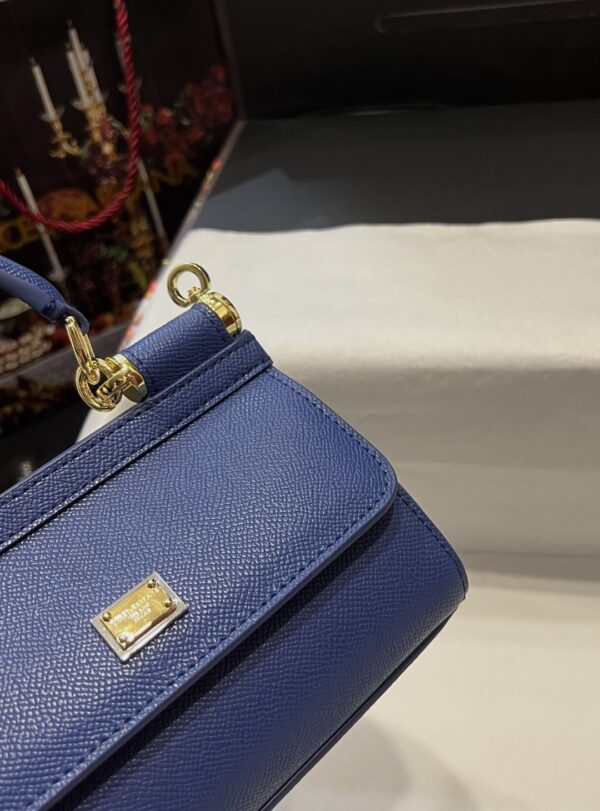 Dolce & Gabbana Small Sicily Bag In Dauphine Blue For Women 7.5in/19cm DG BB7116A100180648