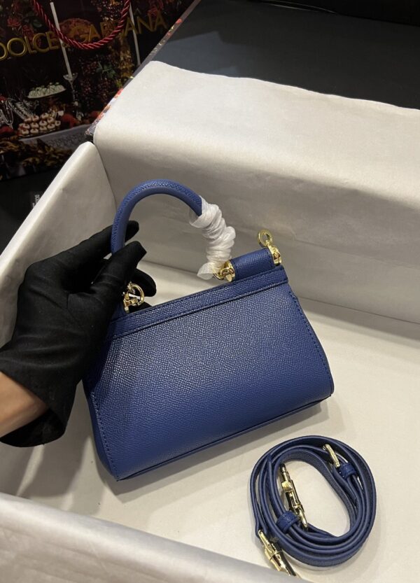 Dolce & Gabbana Small Sicily Bag In Dauphine Blue For Women 7.5in/19cm DG BB7116A100180648