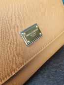 Dolce & Gabbana Small Sicily Bag In Dauphine Brown For Women 7.5in/19cm DG