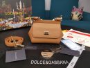 Dolce & Gabbana Small Sicily Bag In Dauphine Brown For Women 7.5in/19cm DG