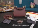 Dolce & Gabbana Small Sicily Bag In Dauphine Burgundy For Women 7.5in/19cm DG