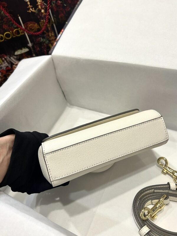 Dolce & Gabbana Small Sicily Bag In Dauphine White For Women 7.5in/19cm DG BB7116A100180001