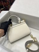 Dolce & Gabbana Small Sicily Bag In Dauphine White For Women 7.5in/19cm DG BB7116A100180001