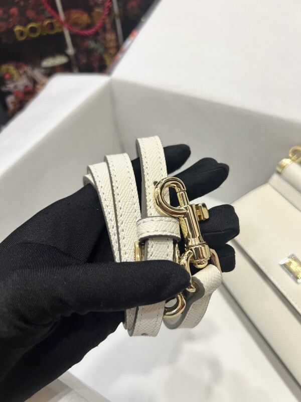 Dolce & Gabbana Small Sicily Bag In Dauphine White For Women 7.5in/19cm DG BB7116A100180001