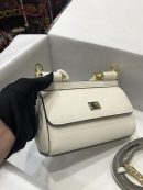 Dolce & Gabbana Small Sicily Bag In Dauphine White For Women 7.5in/19cm DG BB7116A100180001