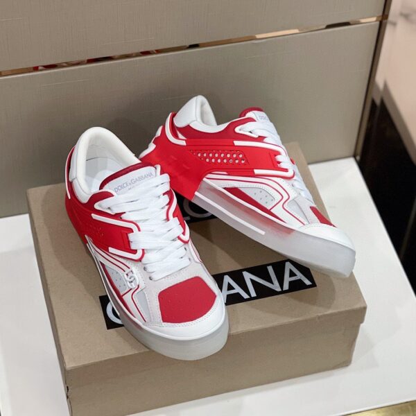 Dolce & Gabbana Sneakers With DG Logo Red For Women DG Shoes