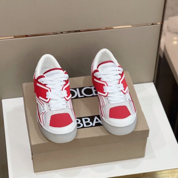 Dolce & Gabbana Sneakers With DG Logo Red For Women DG Shoes