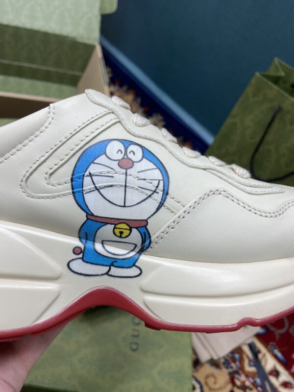 Doraemon x Gucci Women's Rhyton Sneaker White Ivory For Women 655025 DRW00 9522