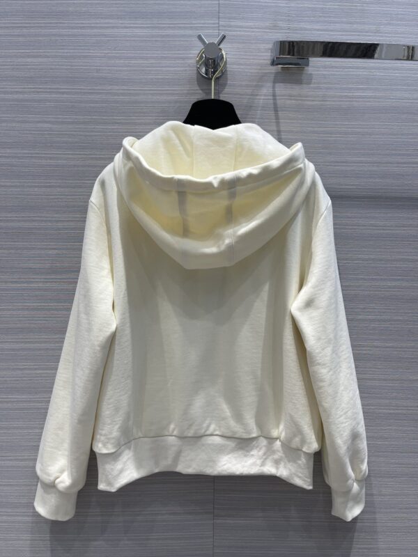 Drawstring Sporty Style Jacket And Jogging Pants White For Women