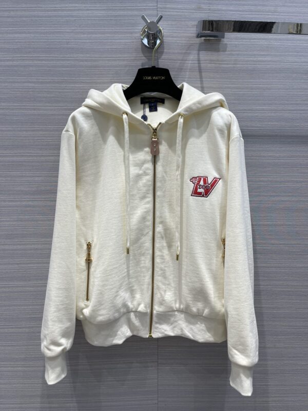 Drawstring Sporty Style Jacket And Jogging Pants White For Women