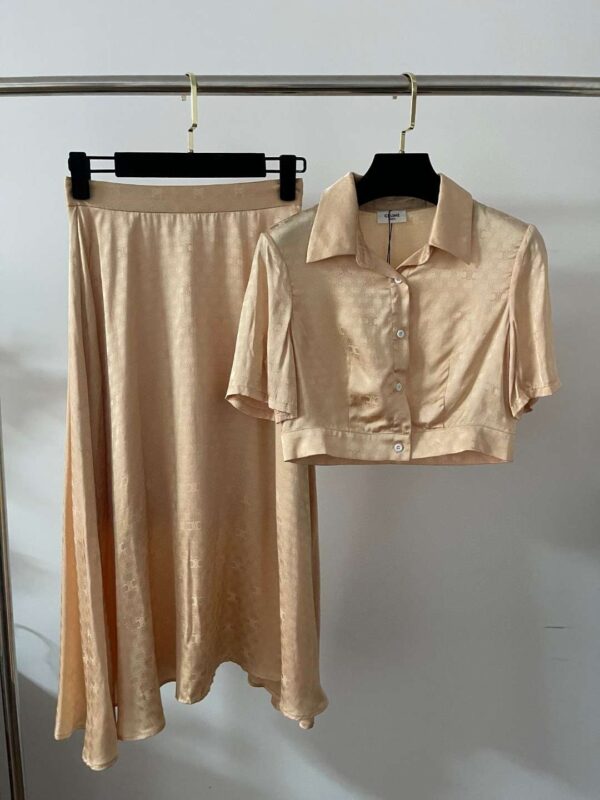 Dress And Cropped Smock Shirt Beige For Women