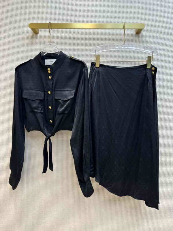 Dress And Cropped Smock Shirt Black For Women