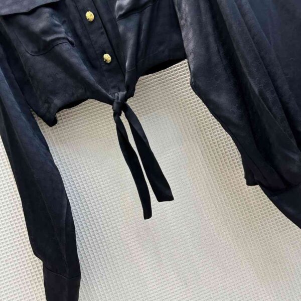 Dress And Cropped Smock Shirt Black For Women