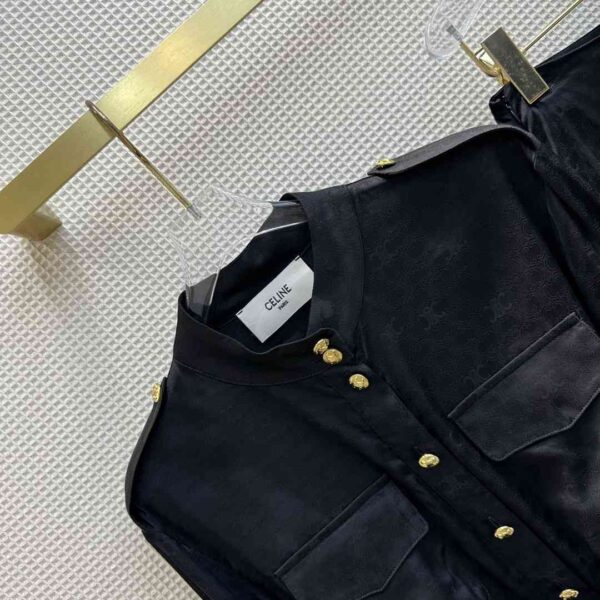 Dress And Cropped Smock Shirt Black For Women