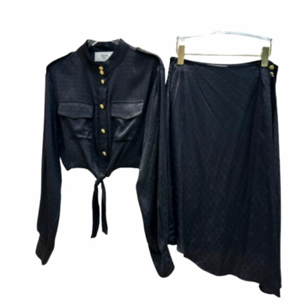 Dress And Cropped Smock Shirt Black For Women