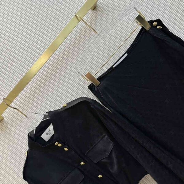 Dress And Cropped Smock Shirt Black For Women