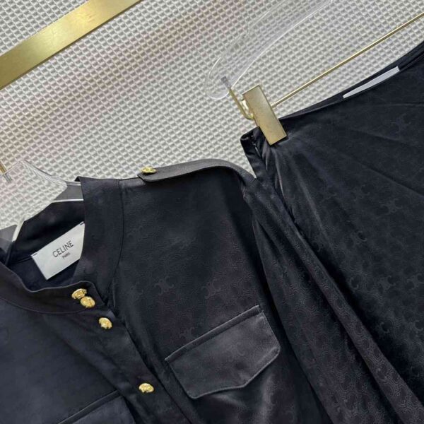 Dress And Cropped Smock Shirt Black For Women