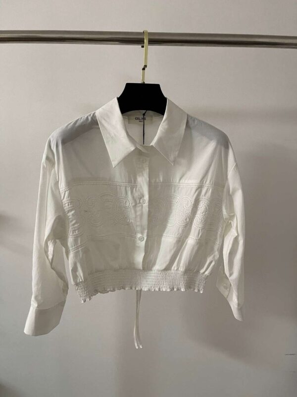 Dress And Cropped Smock Shirt White For Women