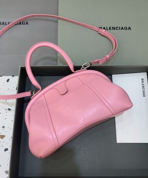 Editor Small Top Handle Bag Pink/Black For Women 10.6 in/27 cm