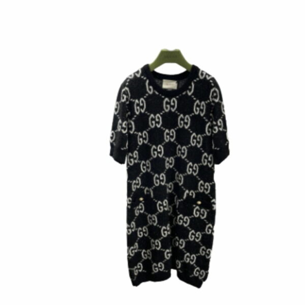 Elastic Collar Dress Black For Women