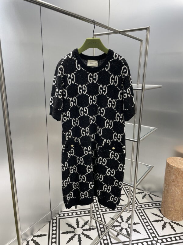 Elastic Collar Dress Black For Women