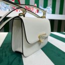 Emblème Saffiano Shoulder Bag In Beige/ White For Women 8.6 in/22cm 1BD320_2A4A_F0036_V_UTO