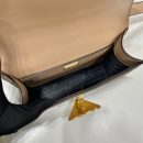 Emblème Saffiano Shoulder Bag In Beige/ White For Women 8.6 in/22cm 1BD320_2A4A_F0036_V_UTO