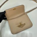 Emblème Saffiano Shoulder Bag In Beige/ White For Women 8.6 in/22cm 1BD320_2A4A_F0036_V_UTO