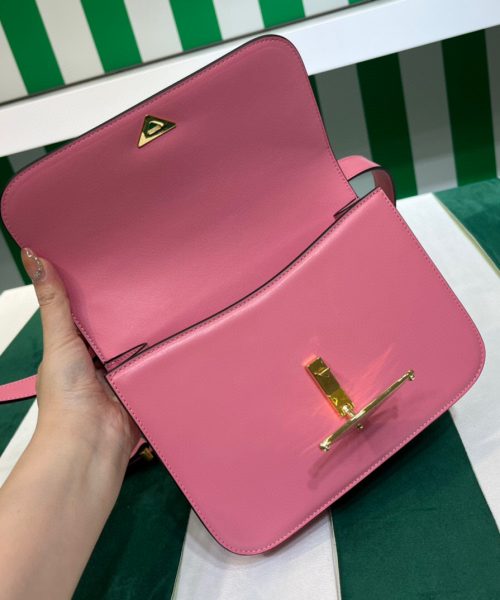 Emblème Shoulder Bag In Pink For Women 7.8in/20cm 1BD340_2A3A_F0ZCL_V_UTO