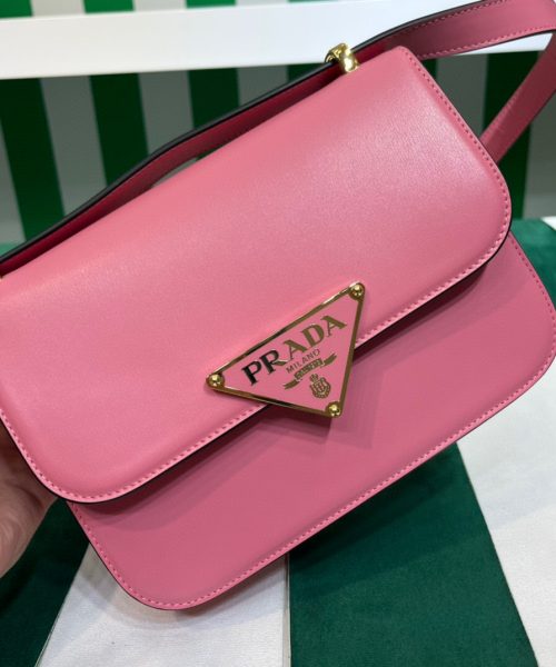Emblème Shoulder Bag In Pink For Women 7.8in/20cm 1BD340_2A3A_F0ZCL_V_UTO