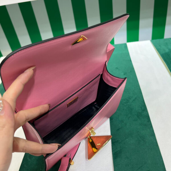 Emblème Shoulder Bag In Pink For Women 7.8in/20cm 1BD340_2A3A_F0ZCL_V_UTO