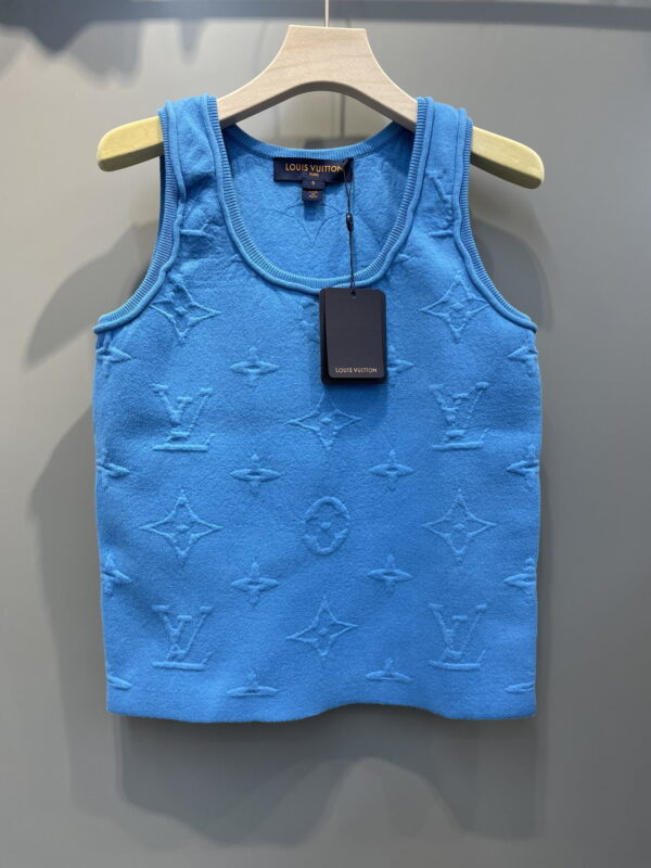 Embossed Pattern Shorts And Tank Top Blue For Women