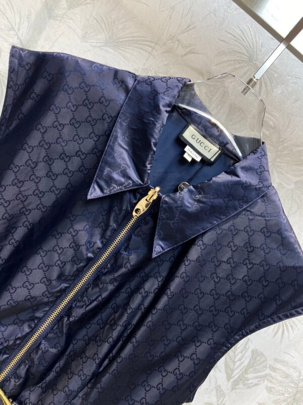 Faille Jumpsuit With Buckle Belt Navy Blue For Women