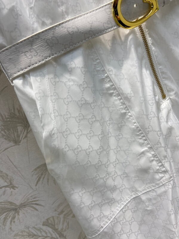 Faille Jumpsuit With Buckle Belt White For Women